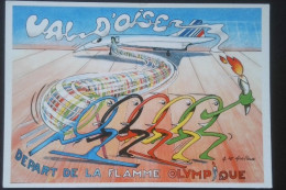 ► CONCORDE Départ Flamme Olympique 1992 - Tirage Limité Signature Timbre Jeux Olympiques - Illustrateur LE GUILLOUX - 1946-....: Modern Tijdperk