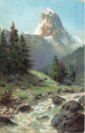 ARTS - Peintures Et Tableaux - Un Paysage Rural Entouré De Montagnes Rocheuses - Carte Postale Ancienne - Schilderijen