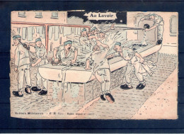 Carte Illustrée Humoristique. Au Lavoir - Regiments