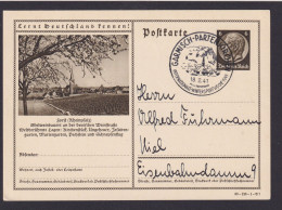 Garmisch Partenkirchen Ganzsache Deutsches Reich Selt. SST Int. Wintersportwoche - Cartas & Documentos