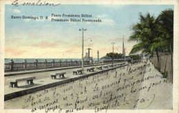 Dominican Republic, SANTO DOMINGO, Paseo Presidente Billini (1923) Postcard - Dominicaanse Republiek
