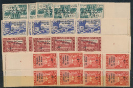 DX-39: MAROC:  Mini Stock: 3 Séries N°200/203** En Blocs De 4 - Unused Stamps