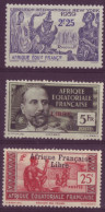 Europe - France - Colonies - AEF - 1938-41 Afrique Equatoriale - N° 71-136-163  - 7581 - Neufs