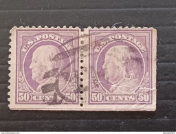 UNITED STATE ÉTATS-UNIS US USA 1917 FRANKLIN 50c (414) CAT. SCOTT 517 PERF 11 ERROR COLOR LIGHT VIOLET NO RED VIOLET - Oblitérés