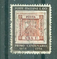 ITALIE - N°768 Obliéré - Centenaire Du Timbre De Naples. - 1946-60: Usados