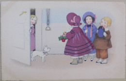 FANTAISIE CPA CARTE POSTALE ANCIENNE ILLUSTRATEUR ENFANTS HABILLES EN ADULTE CHIEN SERIE N°2631 - 1900-1949