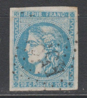 POUR BLOC REPORT à MOINDRE COUT CASE 5 Avec FRANO Et PIQUE Der La TETE N°46A BE - 1870 Bordeaux Printing
