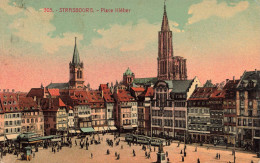 FRANCE - Strasbourg - Vue Sur La Place Kléber - Animé - Colorisé - Carte Postale Ancienne - Strasbourg