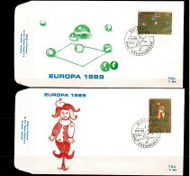 1989 2323 & 2324 FDC's (Erembodegem) : " Europa 1989 " - 1981-1990