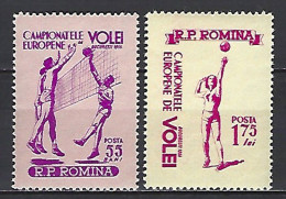 Roumania Yv 1380/1, Championnats D'Europe De Volley-ball  ** - Pallavolo