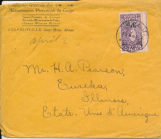 BELGIAN CONGO COVER FROM LEO. 05.04.33 TO USA - Cartas & Documentos