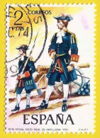 España. Spain. 1974. Edifil # 2198. Uniformes Militares. Oficial De Artilleria - Usados