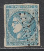 POUR BLOC REPORT CASE 7 N°46A TBE - 1870 Bordeaux Printing