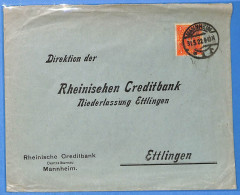 Allemagne Reich 1922 - Lettre De Mannheim - G33634 - Covers & Documents