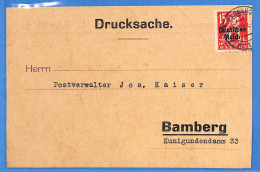 Allemagne Reich 1921 - Carte Postale De Bamberg - G33573 - Covers & Documents