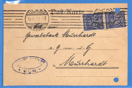 Allemagne Reich 1921 - Carte Postale De Ulm - G33577 - Covers & Documents