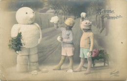 PORTRAIT ENFANTS Bonne Année Bonhomme De Neige - Abbildungen