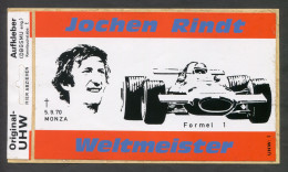 JOCHEN RINDT Austria  Formula 1 Lotus  Racing Grand Prix, Big Sticker Autocollant - Aufkleber