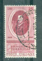 ITALIE - N°769 Obliéré - 350°anniversaire De La Naissance Du Physicien Evangelista Torricelli. - 1946-60: Used