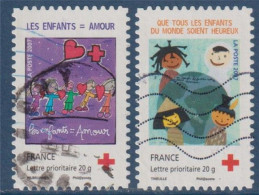 Voeux Pour Enfants Du Monde TVP -20g Enfants = Amour, Enfants Du Monde Heureux 2 Timbres Oblitérés 145 146 (4125 4126) - Used Stamps