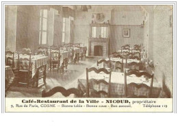 58.COSNE.CAFE RESTAURANT DE LA VILLE.NICOUD.PROPRIETAIRE .9 RUE DE PARIS - Cosne Cours Sur Loire