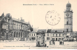 59 - GRAVELINES - SAN35719 - Place, Mairie Et Beffroi - Gravelines
