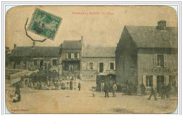 58.TAMNAY EN BAZOIS.LA PLACE.RESTAURANT.COINS ARRONDIS - Autres & Non Classés