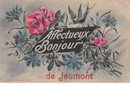 59 .n°108618 . Jeumont . Affectueux Bonjour .fleurs . - Jeumont