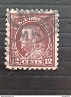 UNITED STATE ÉTATS-UNIS US USA 1914 FRANKLIN 12c (414) CAT. SCOTT 435 PERF 10 VARIETY PARTIAL PRINT DECAL - Used Stamps