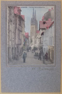 FANTAISIE CPA CARTE POSTALE ANCIENNE ILLUSTRATEUR BRETAGNE 22 QUIMPER LA RUE SAINTE CATHERINE - 1900-1949