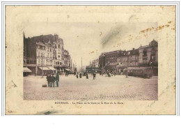 59.ROUBAIX.LA PLACE DE LA GARE ET LA RUE DE LA GARE.TACHES - Roubaix