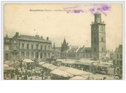 59.GRAVELINES.LA PLACE D'ARMES.MARCHE.TACHE D'ENCRE - Gravelines