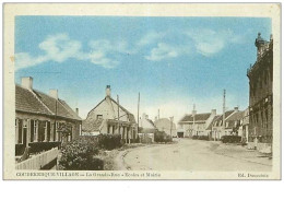 59.COUDEKERQUE-VILLAGE.n°27.LA GRANDE RUE.ECOLES ET MAIRIE - Coudekerque Branche