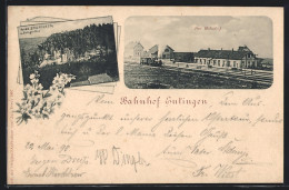 AK Eutingen / Württ., Bahnhof Und Ruine Stauffenberg  - Autres & Non Classés