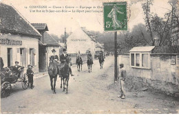 60 - COMPIEGNE - SAN41495 - Chasse à Courre - Equipage De Ché.. - Une Rue De St Jean Aux Bois - Le Départ - Compiegne