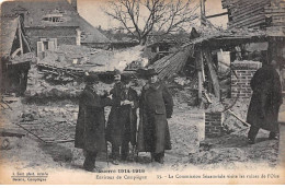 60 - COMPIEGNE - SAN33352 - La Commission Sénatoriale Visite Les Ruines De L'Oise - Guerre 1914-1918 - Compiegne