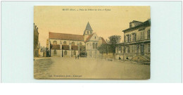 60 . N°36893.mouy.place De L Hotel De Ville Et L Eglise - Mouy