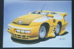 ► Véhicule Humanisé Humour -  RENAULT ALPINE -  Dessin Par Frédéric TELLIER - Humour