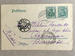 Deutschland Germany Allemagne - 1907 Berlin Used Postcard Stamp Stempel Sent To Akkerman Basarabia Moldova Cetatea Alba - Covers & Documents