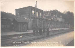 60 - N°88216 - SENLIS - La Gare Après Le Passage De La Horde, 3 Septembre 1914 - Carte Photo - Senlis