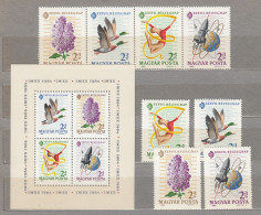 HUNGARY 1964 Block Strip Mi 2053-2056 Bl 42 MNH(**) #Fauna860 - Unused Stamps