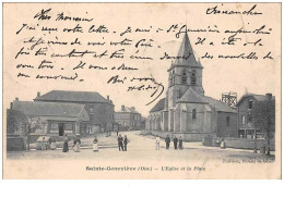 60 . N°45883 . Sainte Genevieve . L Eglise Et La Place - Sainte-Geneviève