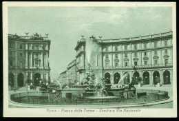 Ak Italy, Roma | Piazza Delle Terme, Esedra E Via Nazionale #ans-1946 - Lugares Y Plazas