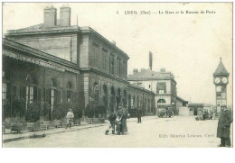 60.CREIL.n°23995.LA GARE ET LE BUREAU DE POSTE - Creil