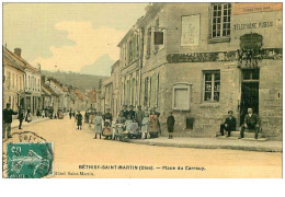 60.BETHISY SAINT MARTIN.n°15652.PLACE DU CARROUY.CP TOILEE - Andere & Zonder Classificatie