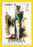 España. Spain. 1976. Edifil # 23539. Uniformes Militares. Artilleria De A Pie - Oblitérés