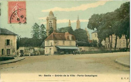 60.SENLIS.ENTREE DE LA VILLE.PORTE COMPIEGNE.HOTEL DU NORD.E LEDUC.OCTROI MUNICIPAL - Senlis