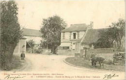 60.LASSIGNY.ENTREE DU BOURG PAR LA ROUTE DE GURY.CALVAIRE - Lassigny