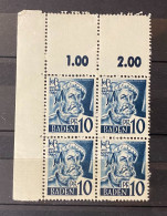 Baden - 1947 - Michel Nr. 3 P OR Viererblock Ecke - Postfrisch - Baden