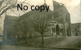 CARTE PHOTO ALLEMANDE - LES RUINES DE L'EGLISE DE WITRY LES REIMS PRES DE BETHENY - CAUREL MARNE - GUERRE 1914 1918 - Oorlog 1914-18